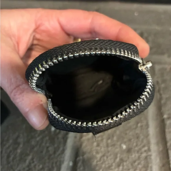 Prada Black Tessuto Mini Zip Pouch with Triangle Logo - Picture 3 of 3